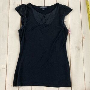 Banana Republic Black Fitted Tank Top, XS